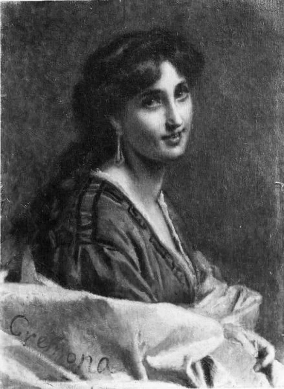 Ritratto di giovane donna - lastra fotografica, Musei Civici di Pavia